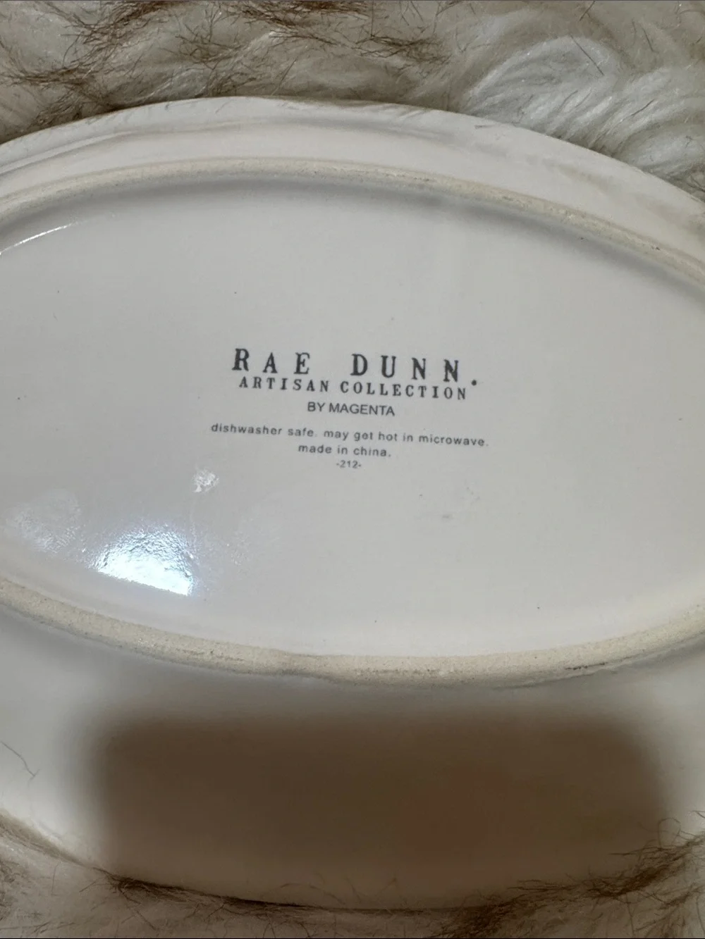 Rae Dunn White 'FEAST' Oval Serving Platter